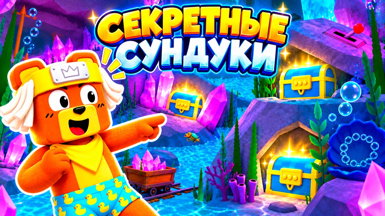 😱 СЕКРЕТНЫЕ СУНДУКИ В КРИСТАЛЬНОЙ ЛАГУНЕ в СУПЕР МИШКА! Super Bear Adventure