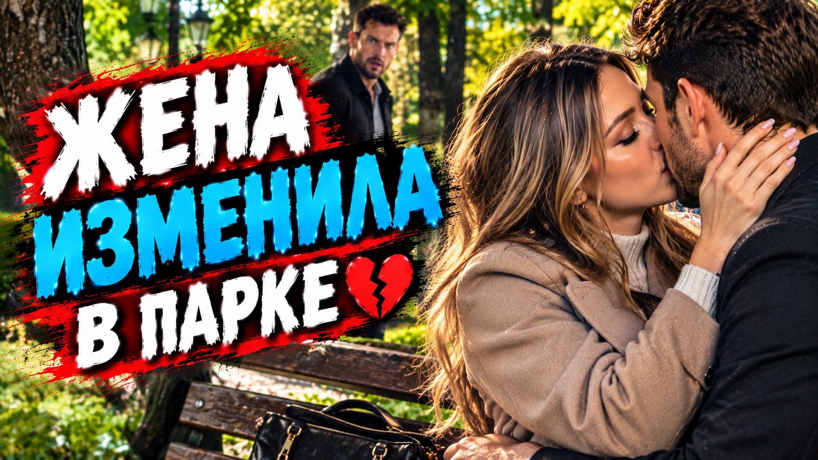 ЖЕНА ИЗМЕНИЛА В ПАРКЕ....