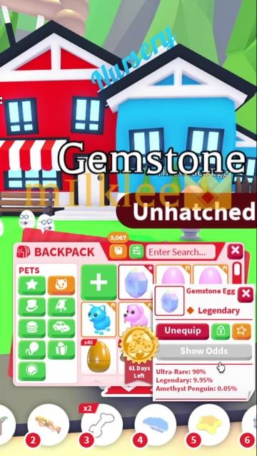 Открываю в Адопт Ми Gemstone Egg #роблокс  #roblox  #адоптми  #adoptme