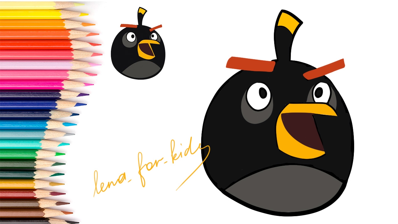 ANGRY BIRDS рисунок / Как нарисовать ANGRY BIRDS