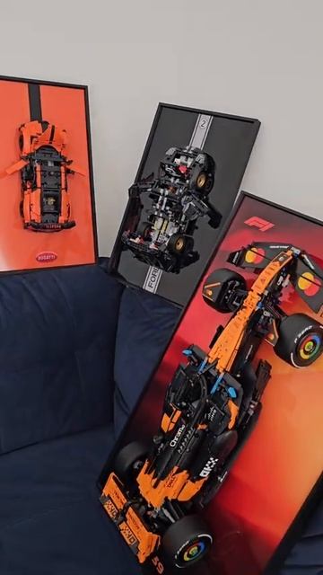 ICUANUTY Display Wallboard для LEGO Technic McLaren MCL39 F1 Car (42228) Vs Bugatti & Ford GT40 MKII