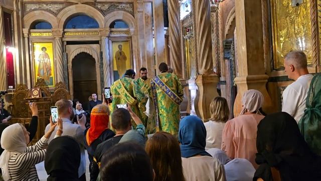Патриаршая Литургия на Воздвижение Креста Господня - Патриархи Иерусалимский и Болгарский