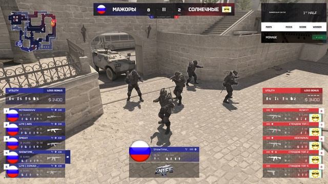 Солнечные -vs- Мажоры | BUNKER PLAY CUP | 1/16 финала | @kn1feTV