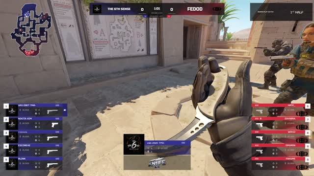 THE 6th SENSE -vs- FEDOD  1 карта  BUNKER PLAY CUP  Полуфинал  kn1feTV