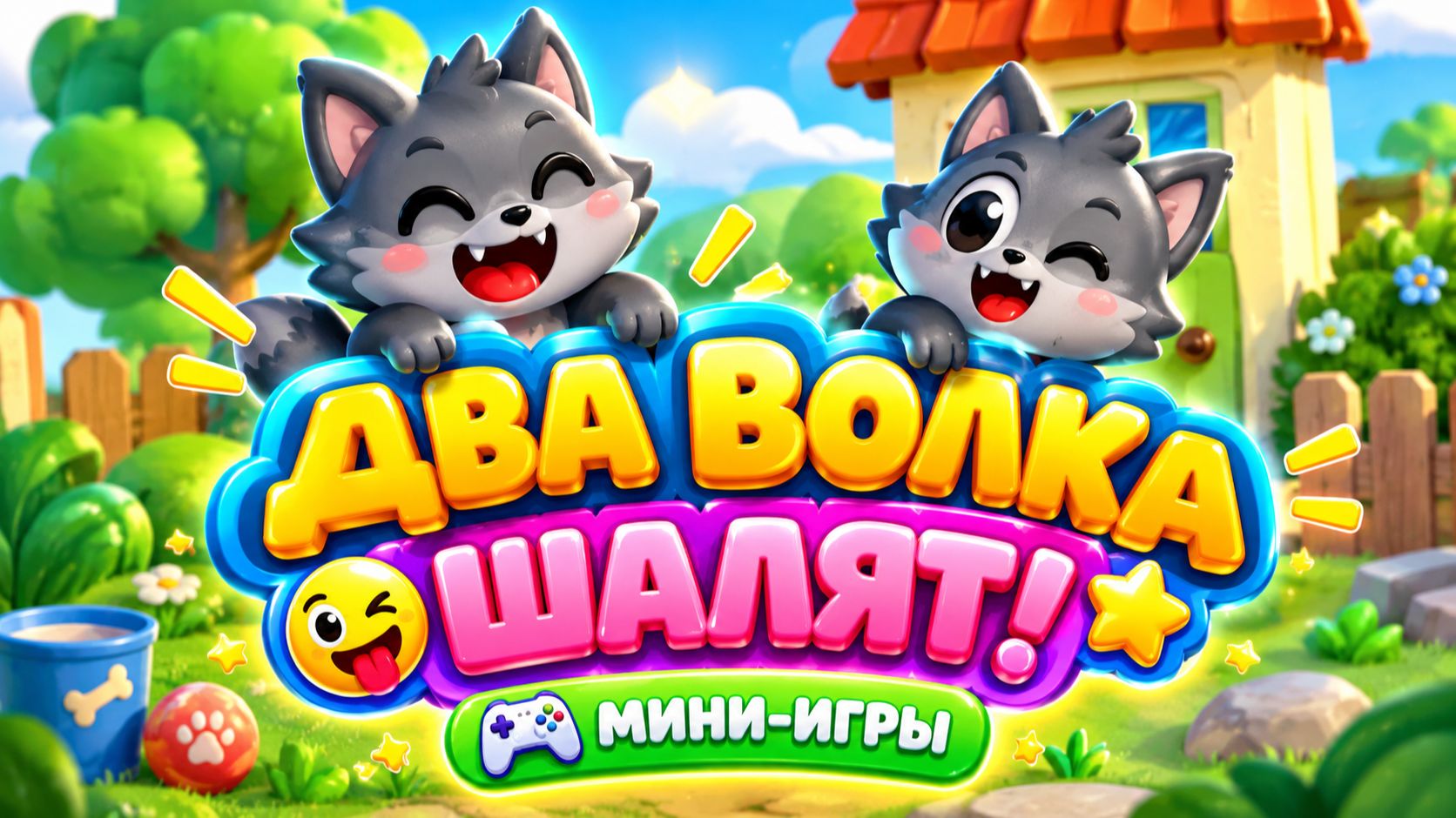 PANGO 🐺 ДВА ВОЛКА ШАЛЯТ! 🎮 МИНИ-ИГРЫ