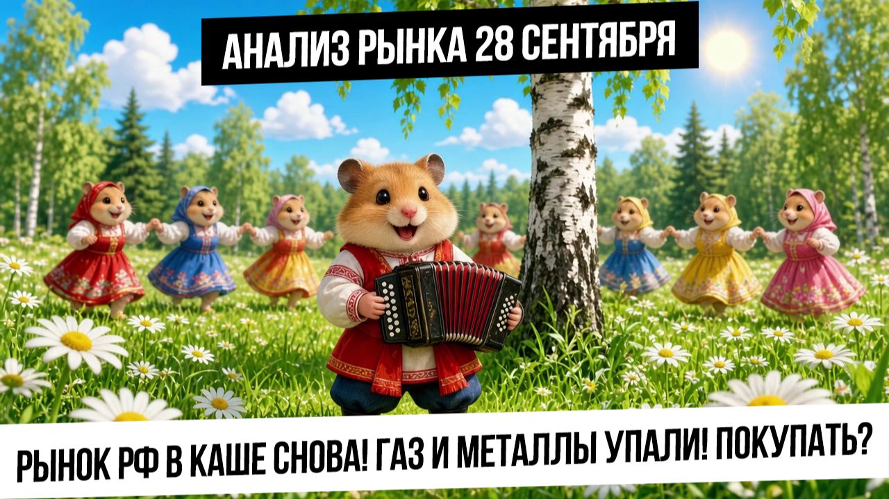 Анализ рынка 28 сентября. Рынок РФ снова в каше! Металлы и газ сильно упали! Покупать?