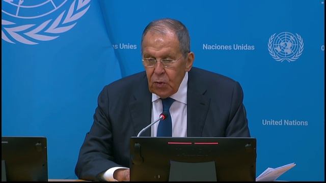 Russia's Foreign Minister Sergey Lavrov Holds A News Conference Following The High-Level Week Of The