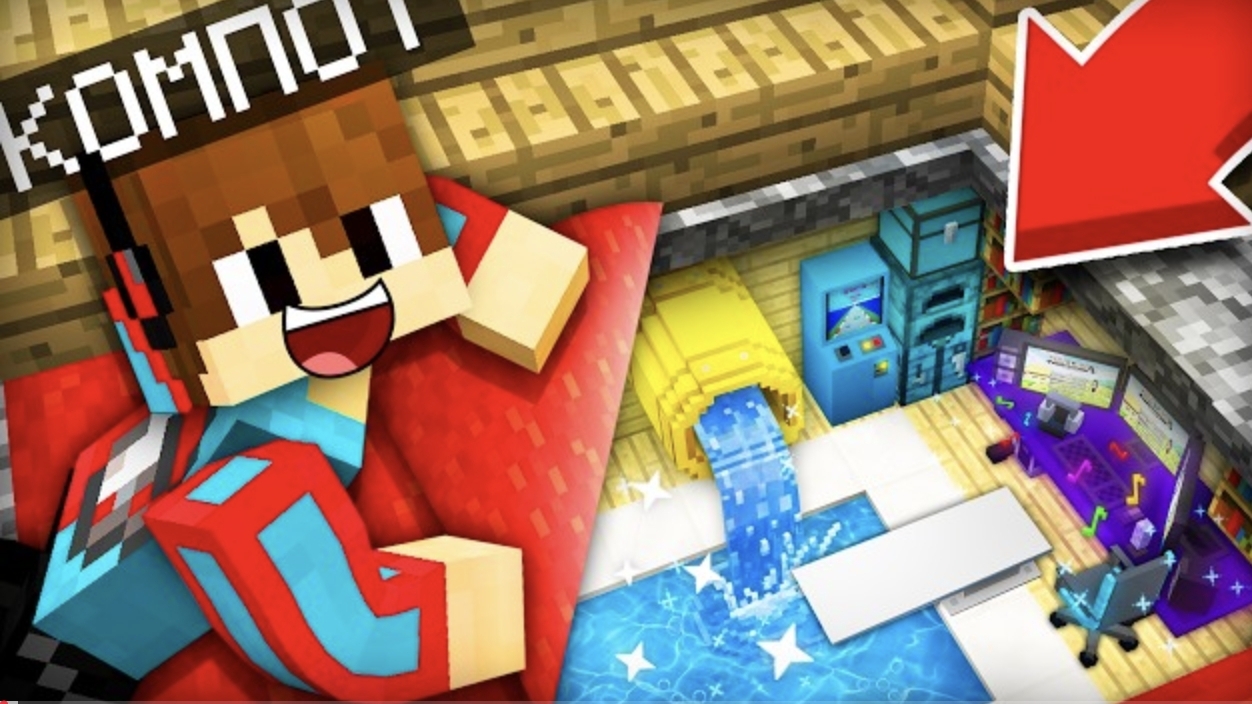 Я ПОСТРОИЛ СЕКРЕТНЫЙ БАССЕЙН В ДОМЕ ЖИТЕЛЯ В МАЙНКРАФТ _ Компот Minecraft