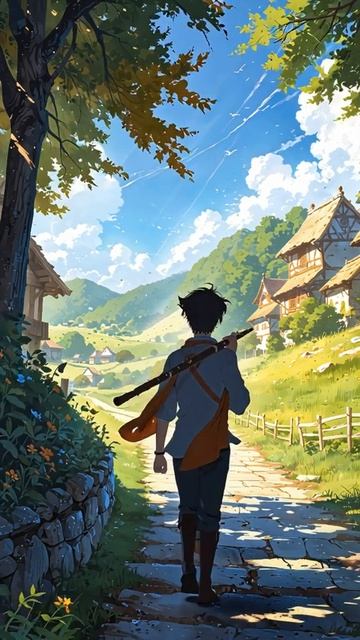 The Wandering Flute Player Begins His Eternal Journey 🎵✨  #fantasymusic #medieva