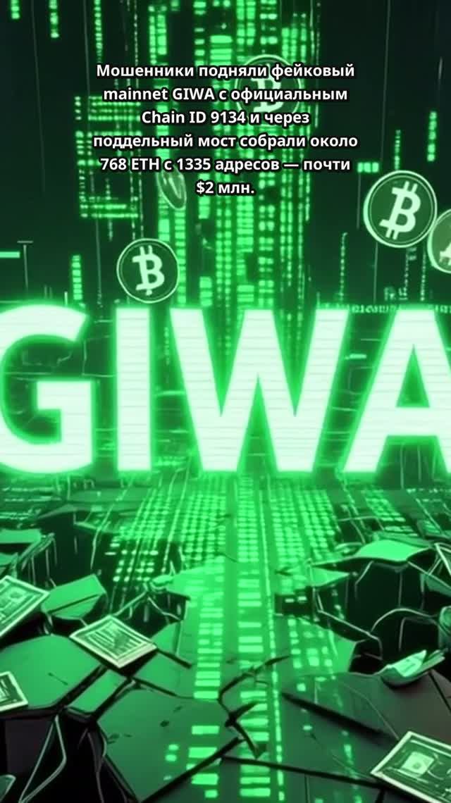 Злоумышленники запустили поддельный майннет GIWA