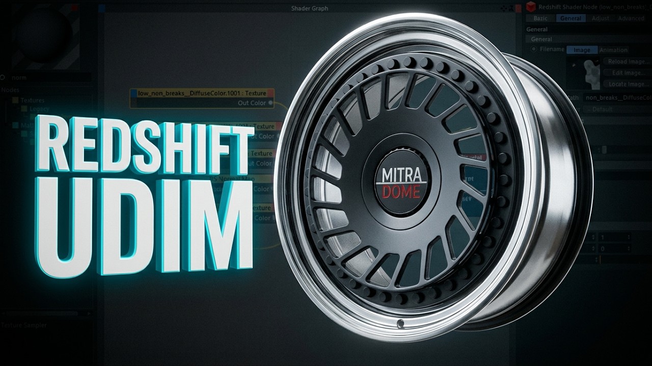 07 Настройка UDIM текстур в Cinema 4D Redshift Render / Setting UDIM Textures Cinema 4D Redshift