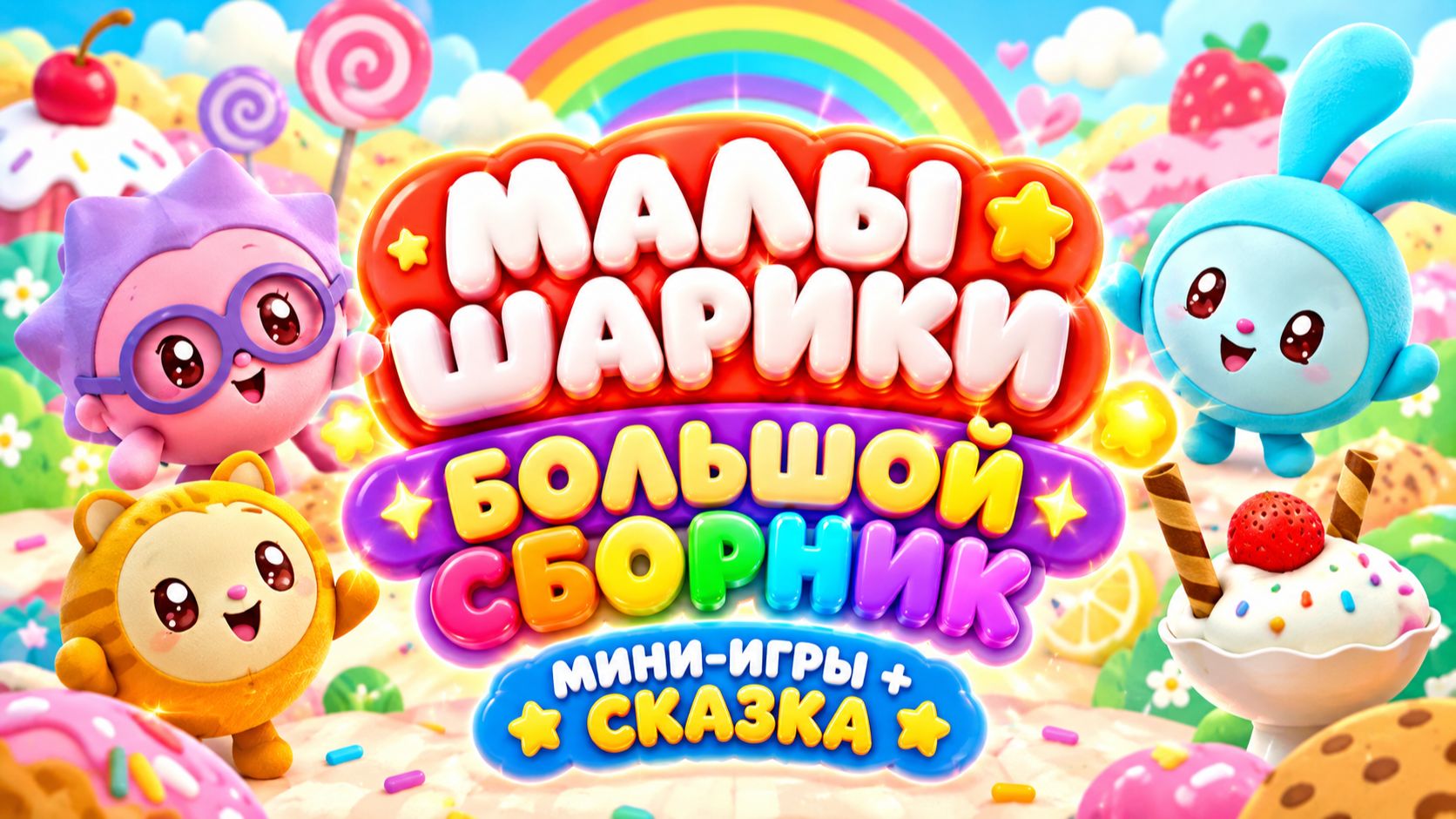 МАЛЫШАРИКИ 🧸 БОЛЬШОЙ СБОРНИК 🎮 МИНИ-ИГРЫ И СКАЗКА