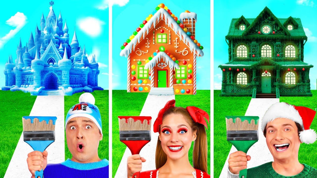 Домики Одного Цвета Челлендж # Дом на Рождество от Fun Teen