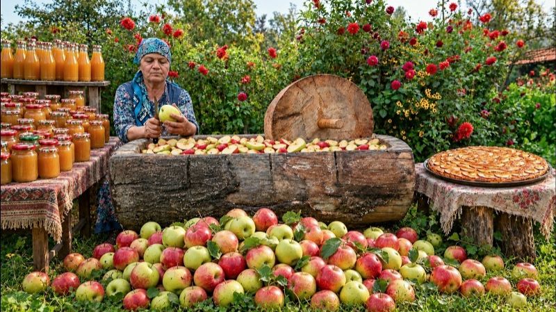 Осенний сбор яблок. Готовимся к зиме. Жизнь в Азербайджане