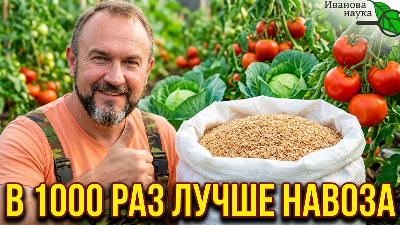 🔥В 1000 РАЗ ЛУЧШЕ НАВОЗА! 1 раз и земля как новая. Копеечное удобрение из отрубей для всего огорода