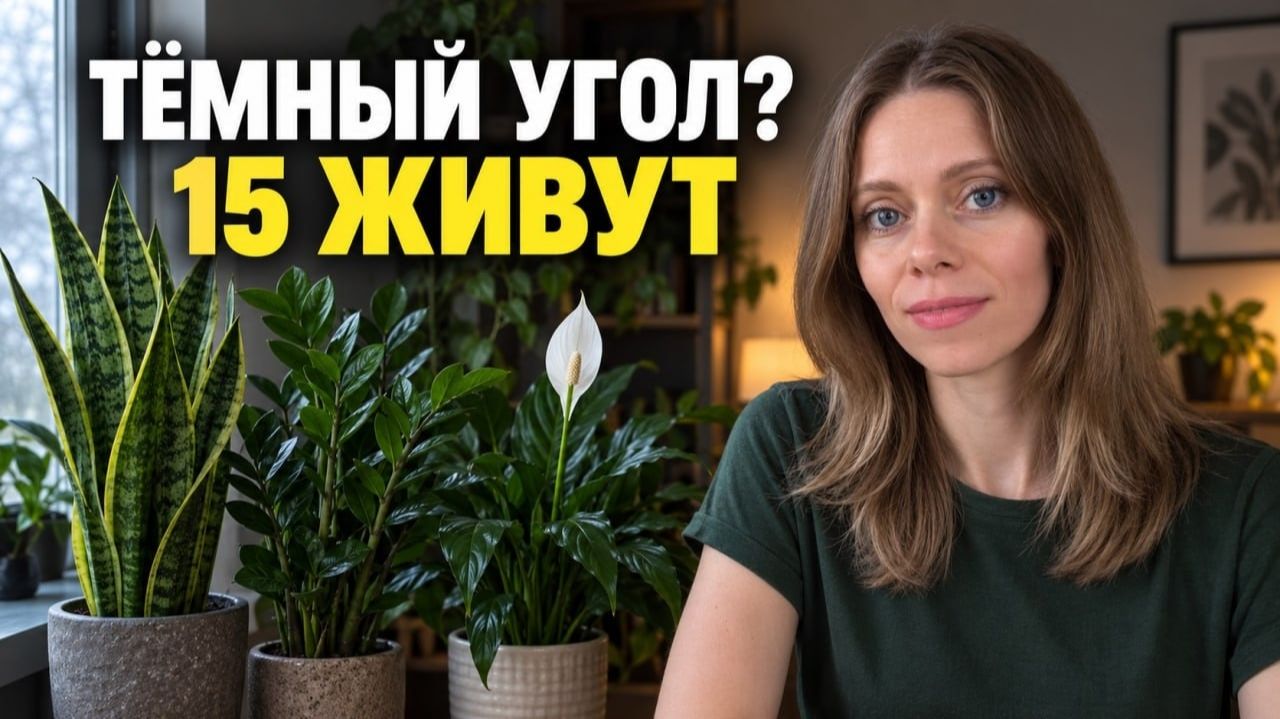 15 КОМНАТНЫХ РАСТЕНИЙ ДЛЯ ТЁМНОЙ КОМНАТЫ — растут там, где гибнет всё остальное