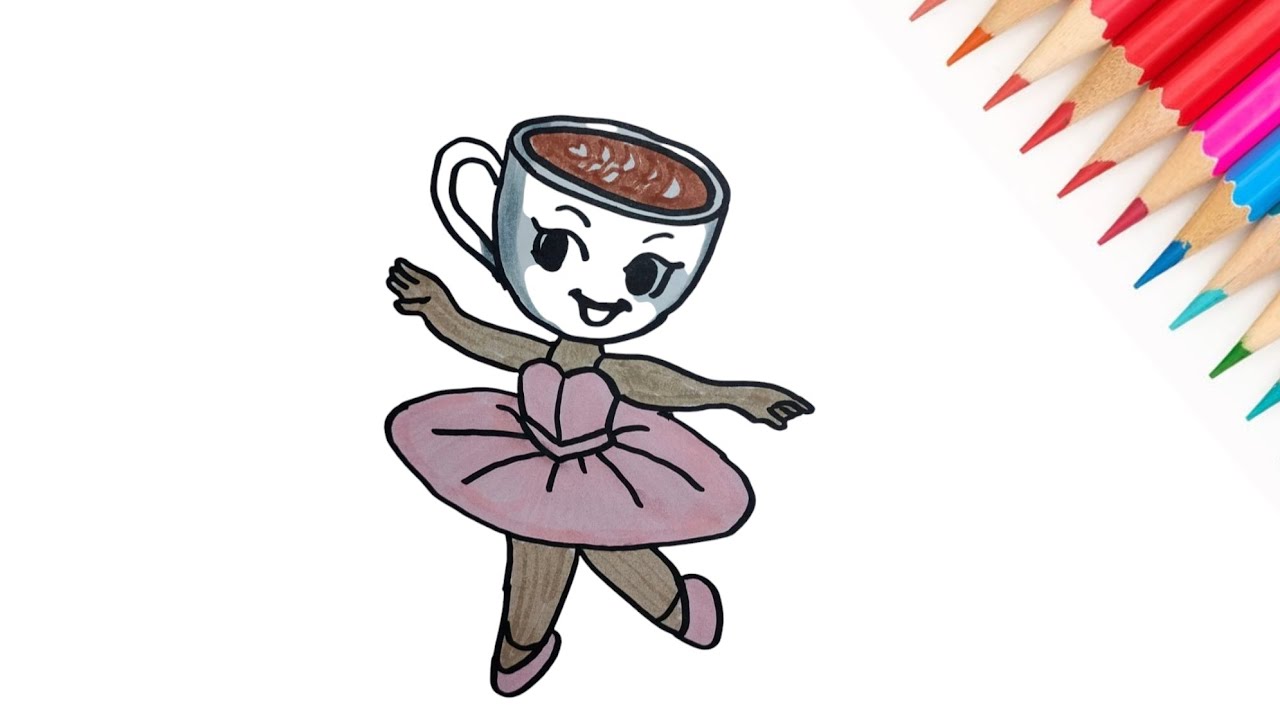 Как нарисовать мем Балерина Капучино