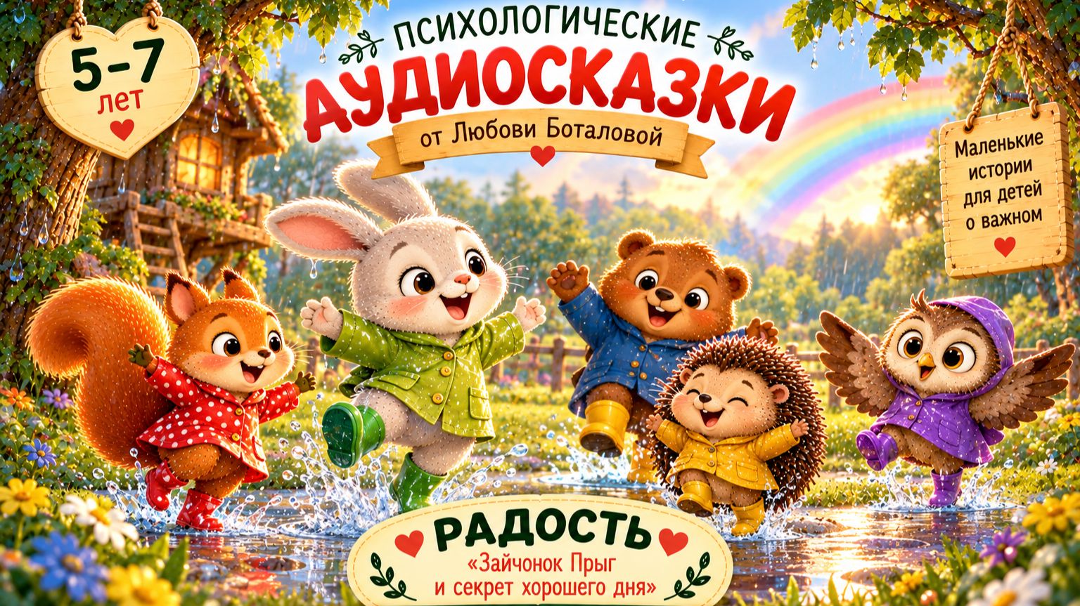 Радость.  Психологическая сказка (5-7 лет). Зайчонок Прыг и секрет хорошего дня