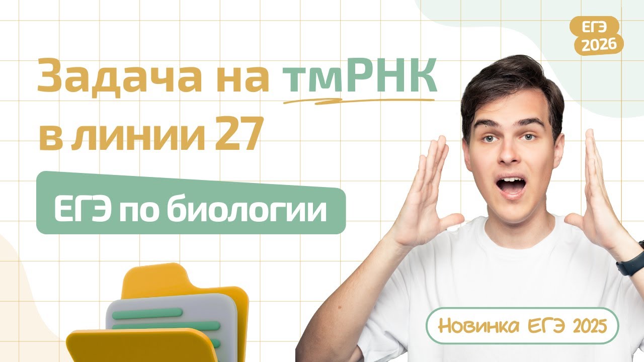 НОВЫЙ ТИП ЗАДАЧ НА БИОСИНТЕЗ БЕЛКА | ТМРНК В ЛИНИИ 27 | ЕГЭ ПО БИОЛОГИИ