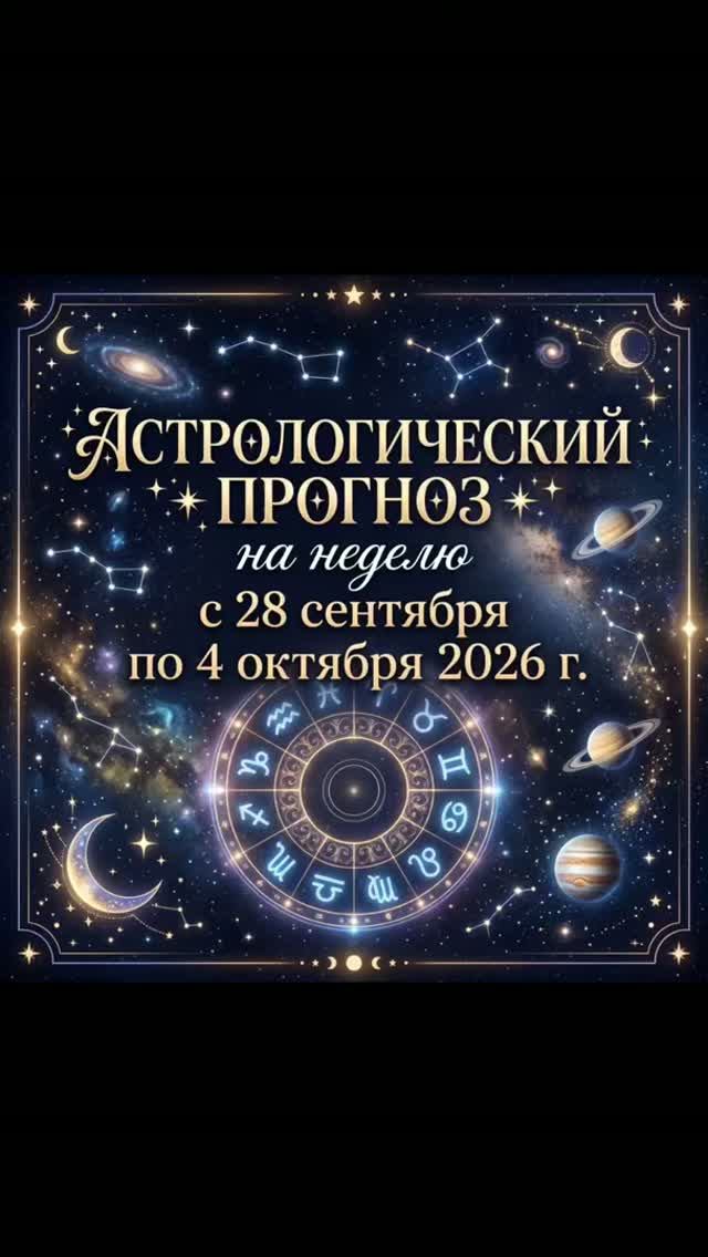 Астрологический прогноз на неделю с 28 сентября по 4 октября 2026 г.