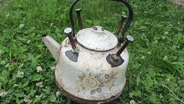 Дачный умелец удивил своей самоделкой из старого чайника и проволоки