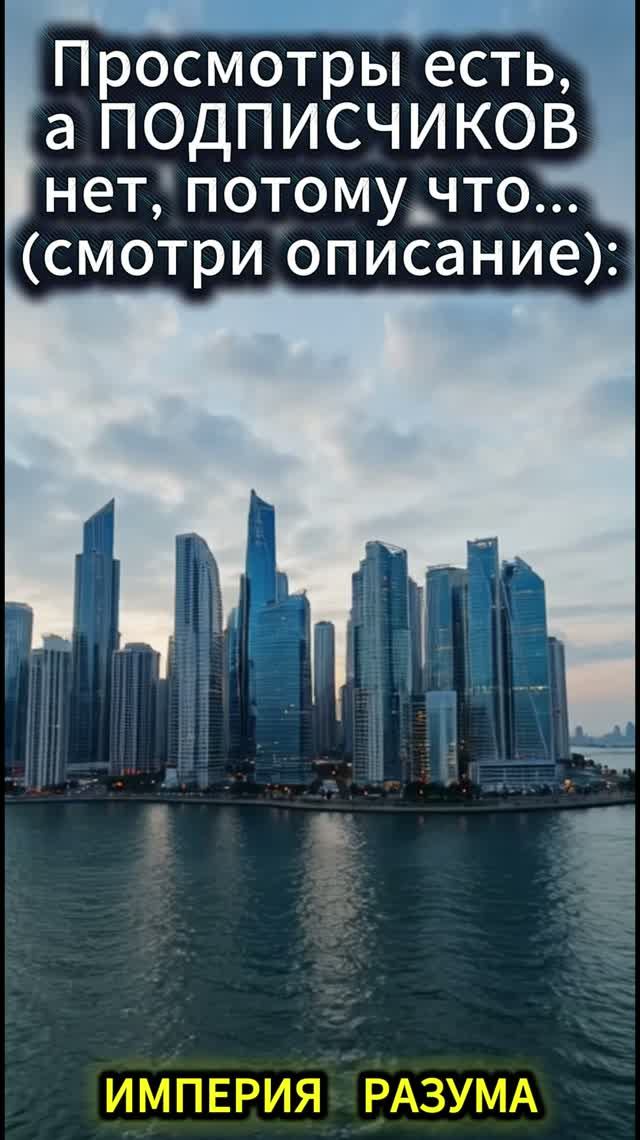 Просмотры есть, а ПОДПИСЧИКОВ нет, потому что... (смотри описание):
