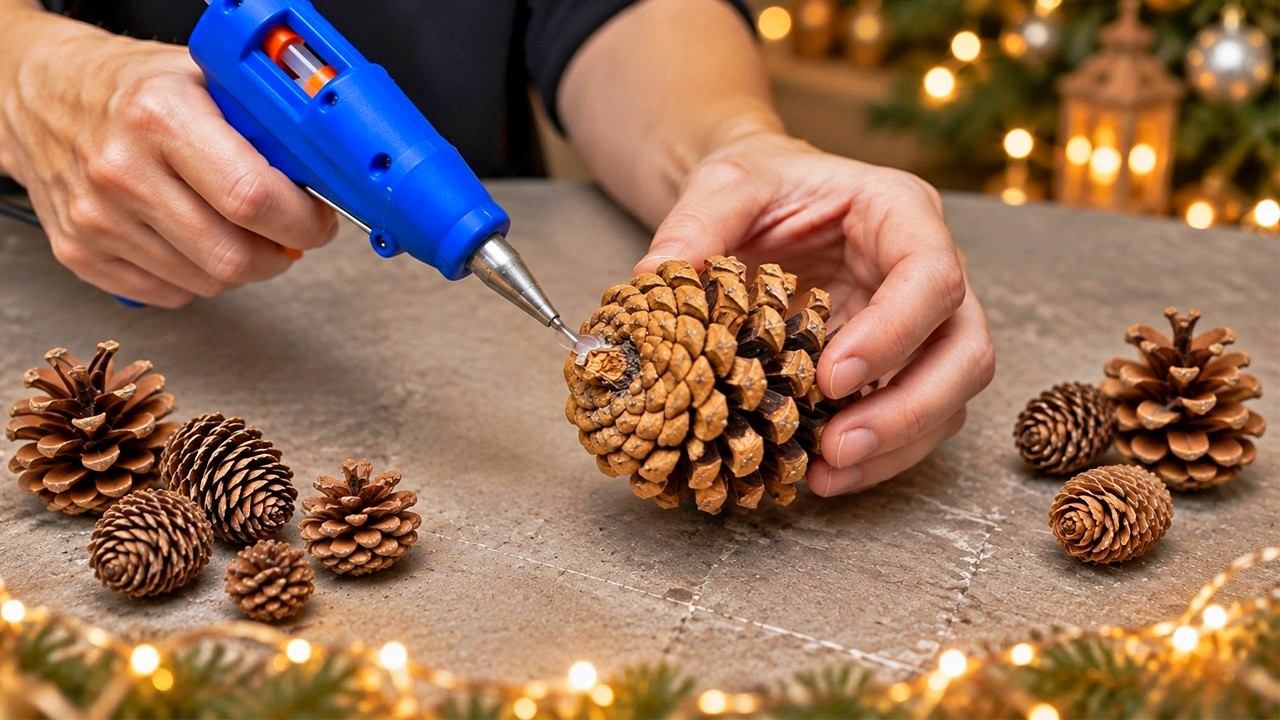 ✨Found These Pinecones In The Park And Made Cozy Christmas Decor!