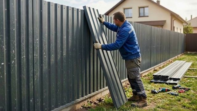 Видео о белом металлическом штакетнике для забора