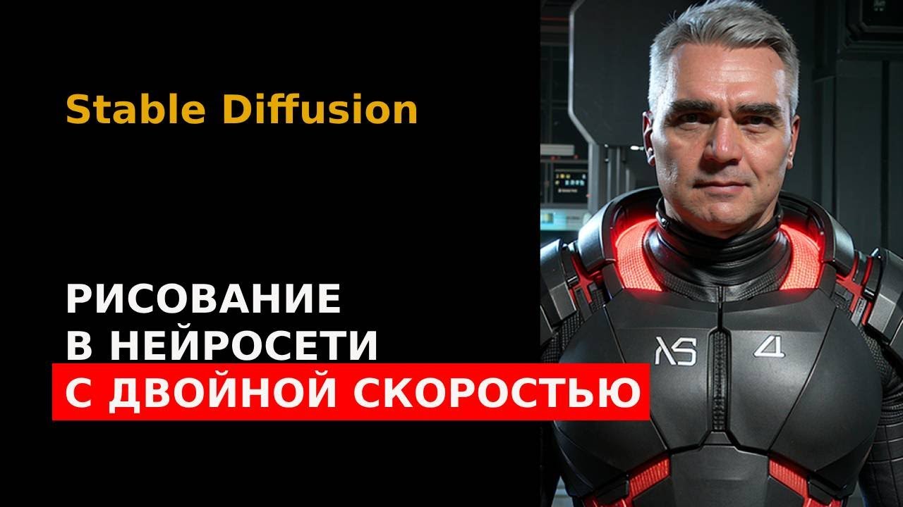 Рисование в нейросети с двойной скоростью Нейросеть Stable Diffusion Приложение Automatic1111 20