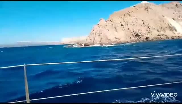 ГРЕЦИЯ. ПРОГУЛКА НА КАТЕРЕ ПО ЭГЕЙСКОМУ МОРЮ. Остров САНТОРИНИ (ТИРА)