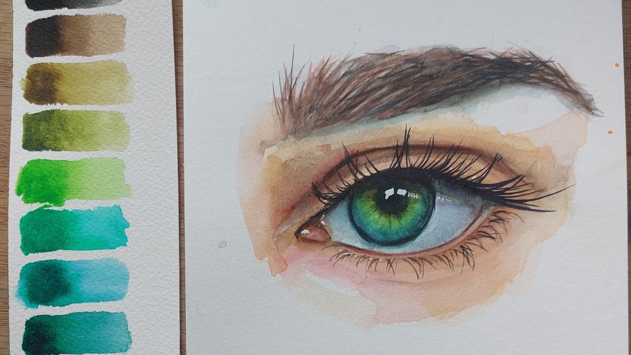 КАК НАРИСОВАТЬ ГЛАЗ АКВАРЕЛЬЮ | Drawing Watercolor Eye