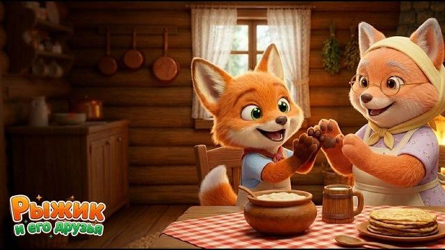 Ладушки у Бабушки Песенка для малышей Рыжик играет в ладушки