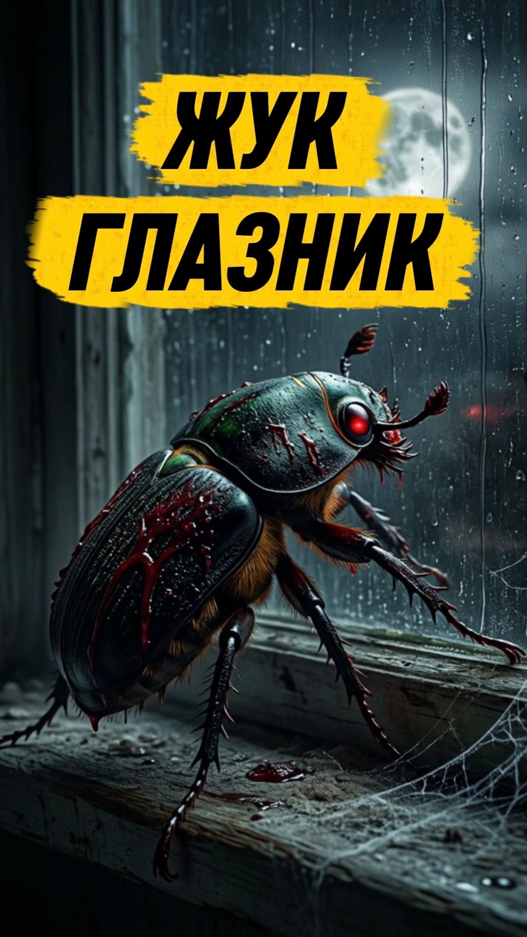 ЖУК ГЛАЗНИК АТАКУЕТ #кот #кошка #животные #ужасы #страшно #жук