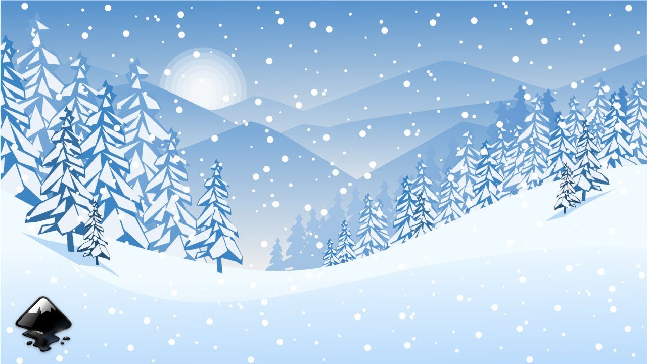 Snow Landscape In Inkscape