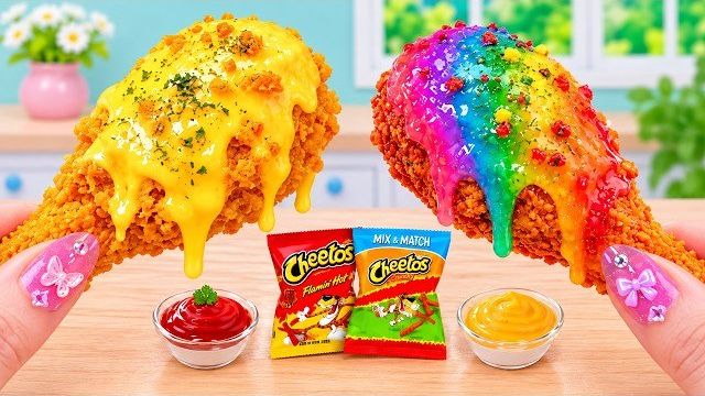 Cooking ASMR 🍗 Black Pepper Chicken With Delicious Hot Noodles 🔥 | Tiny Burger Cheese