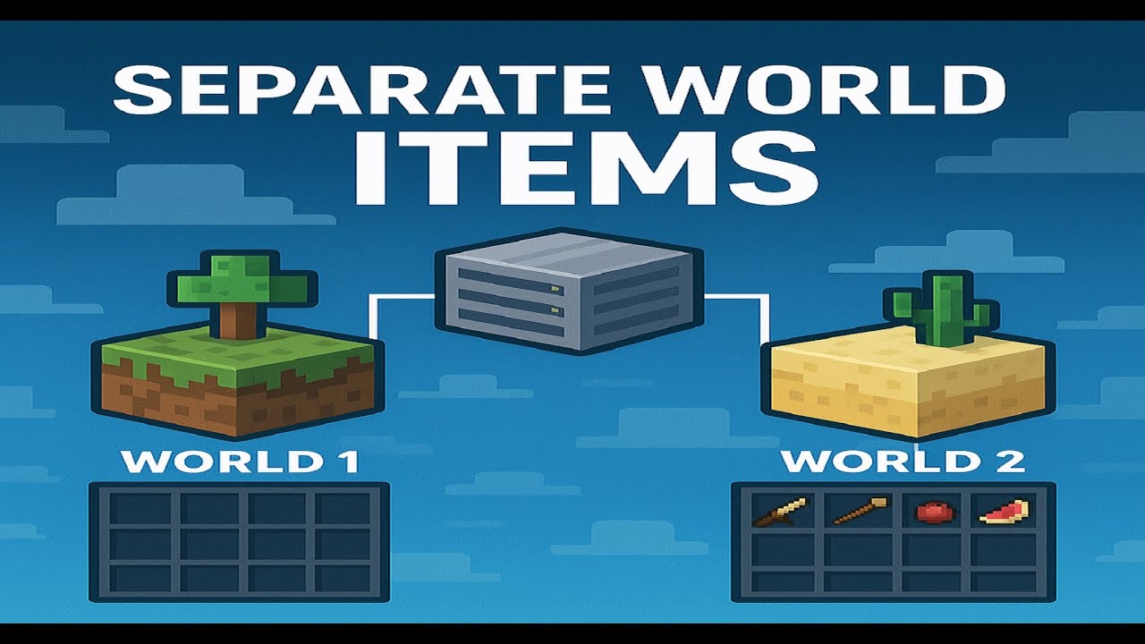 Плагин ✨SEPARE WORLD ITEMS ✨| Как разделить инвентари по мирам в Minecraft