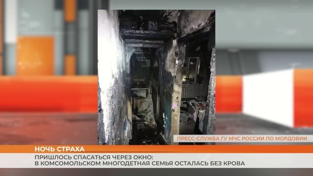 В Чамзинском районе Мордовии из горящего дома чудом спаслась многодетная мать