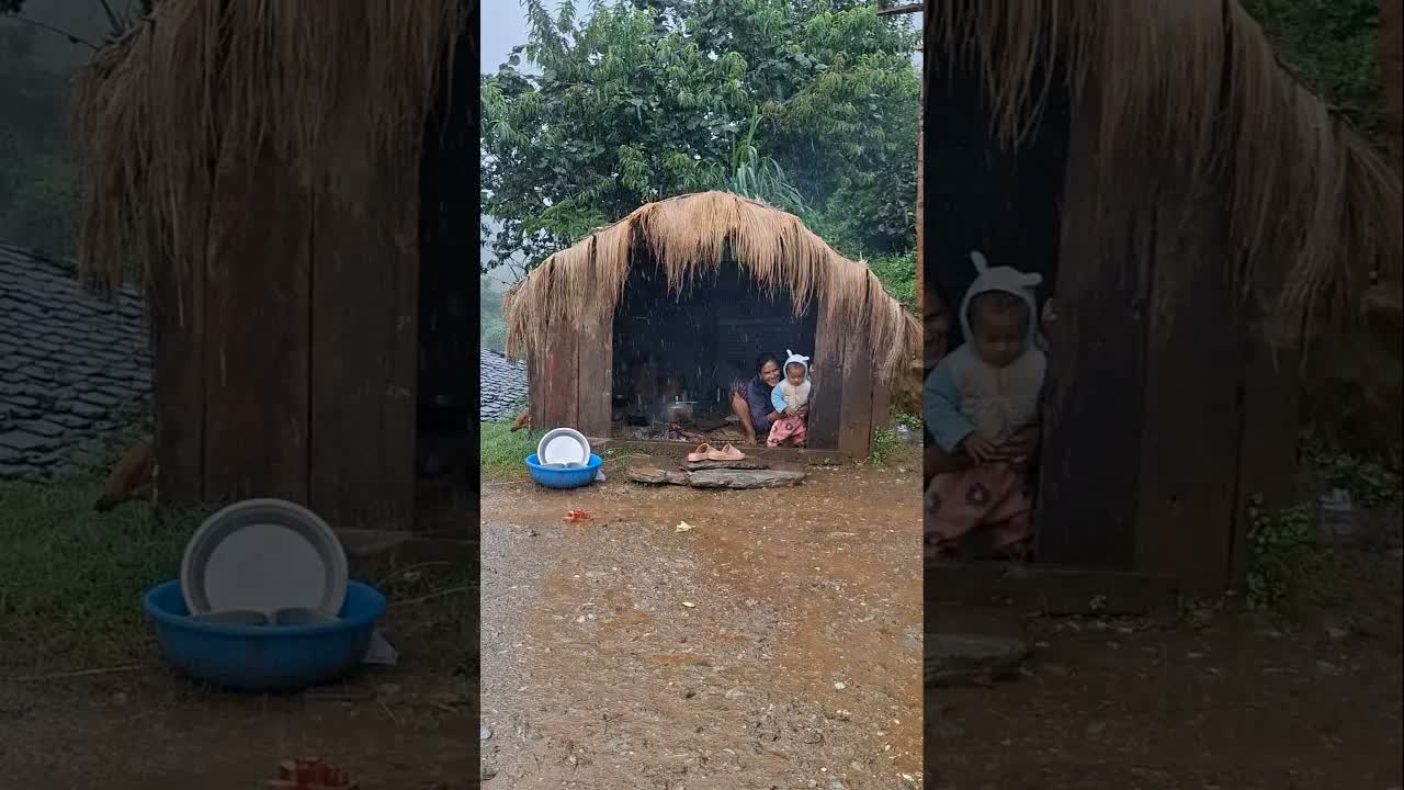 Выживание в горах зимой: простой дом для семьи #mountain #survival #winter #simple #family #natural