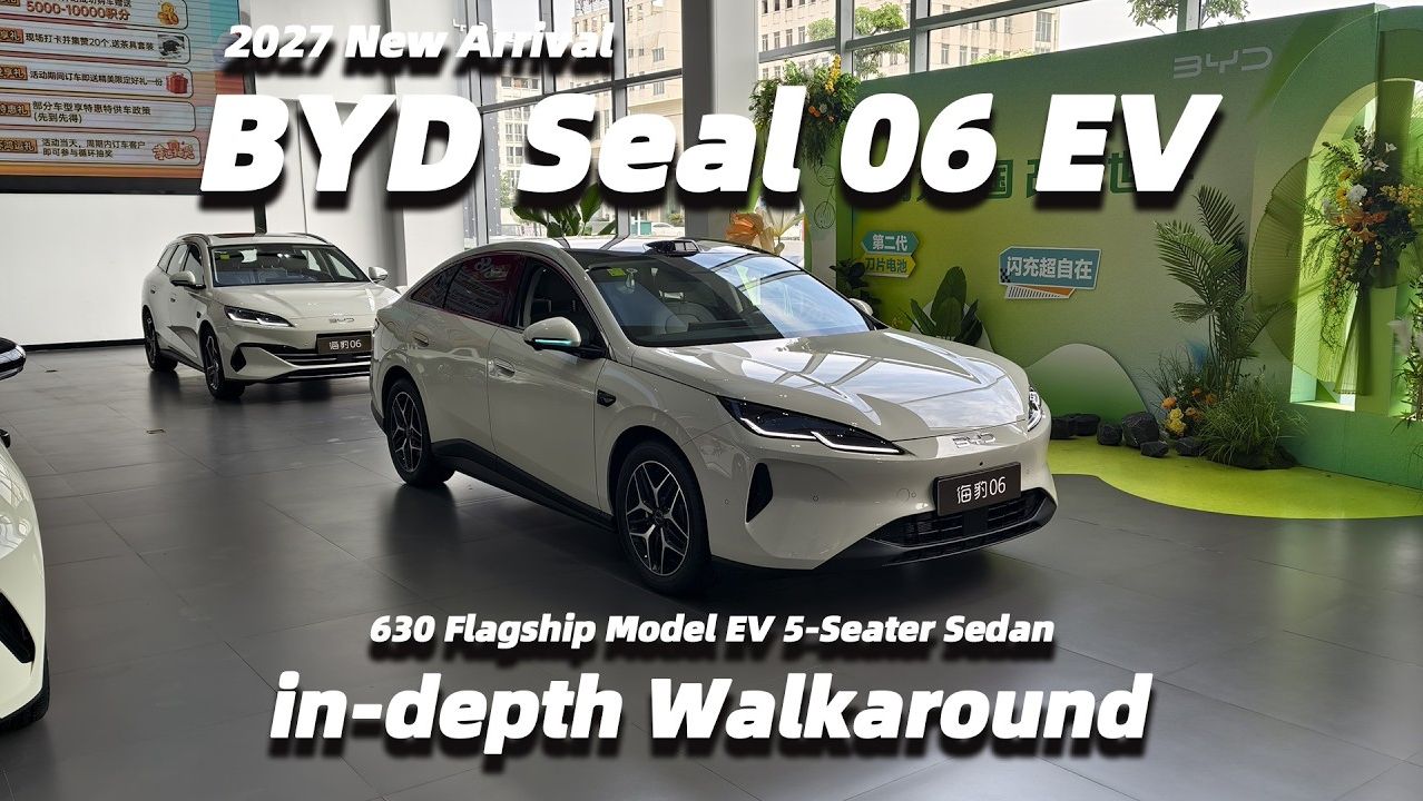 44. 2027 New BYD Seal 06 EV 630 Flagship Model Sedan In-depth Walkaround - Big Bear Test Car