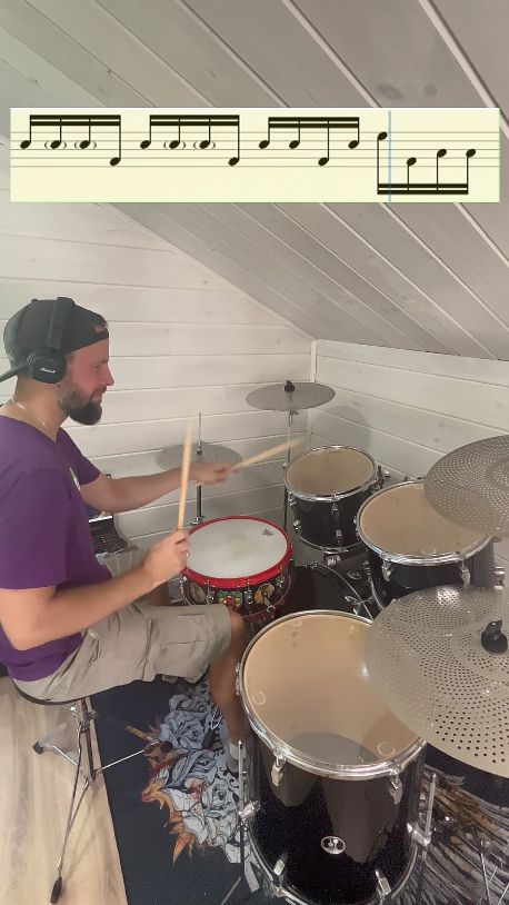 Барабанный брейк: Drum Fill №8 #shorts #барабаны #drums