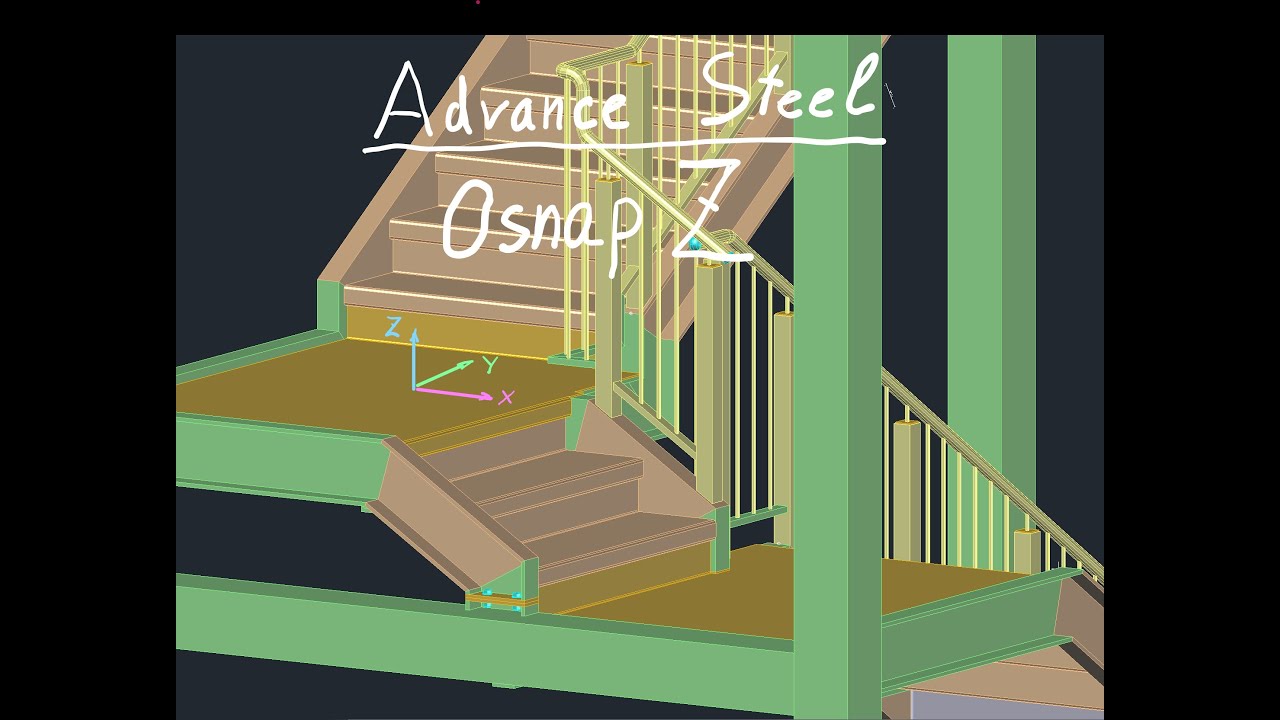 Autocad And Advance Steel. Osnap Z Button. Кнопка переменной Osnap Z