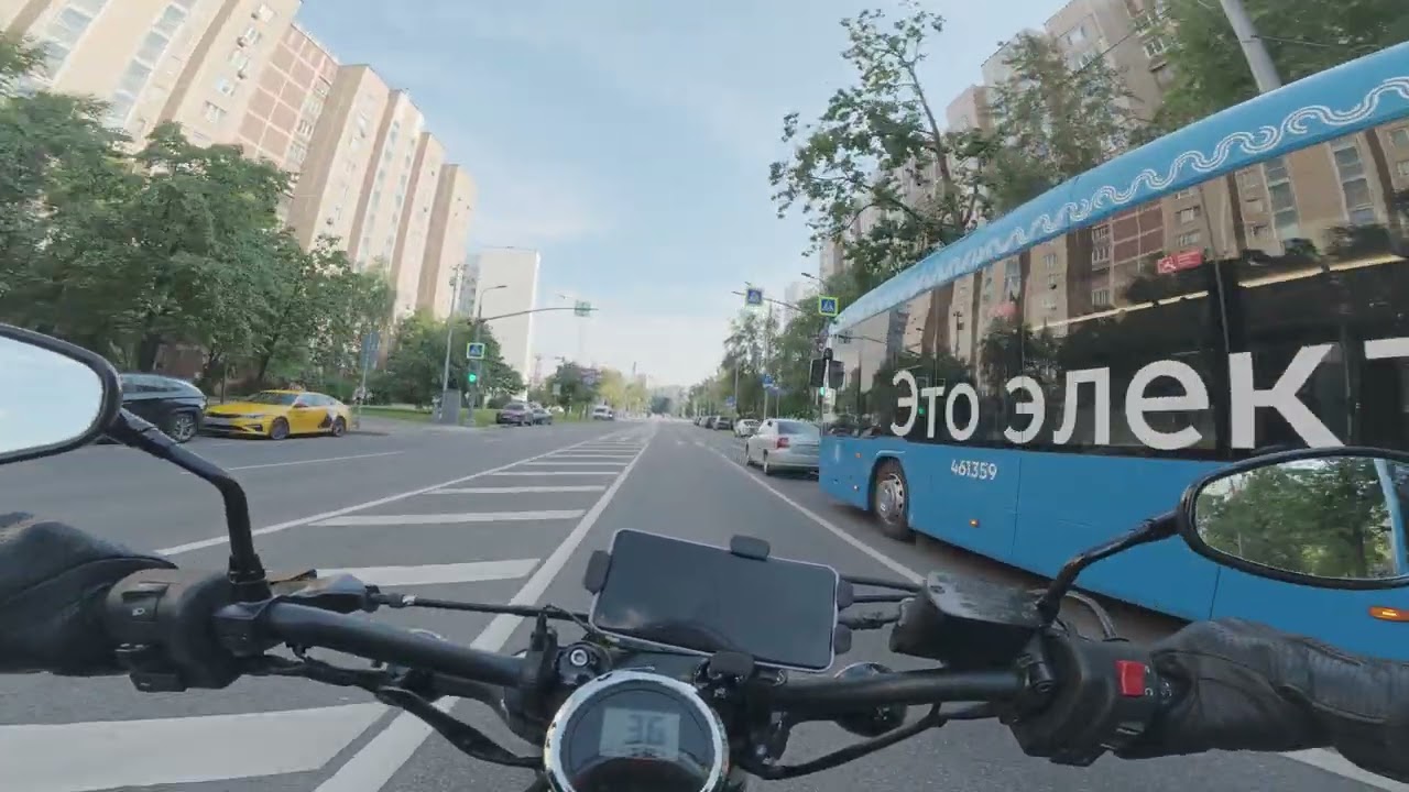 Тестовое видео камеры DJI Osmo Action 6. На мотоцикле YAMAHA BOLT