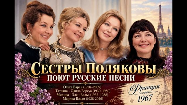 МАРИНА ВЛАДИ И СЁСТРЫ ПОЛЯКОВЫ. Русские песни .Париж 1967