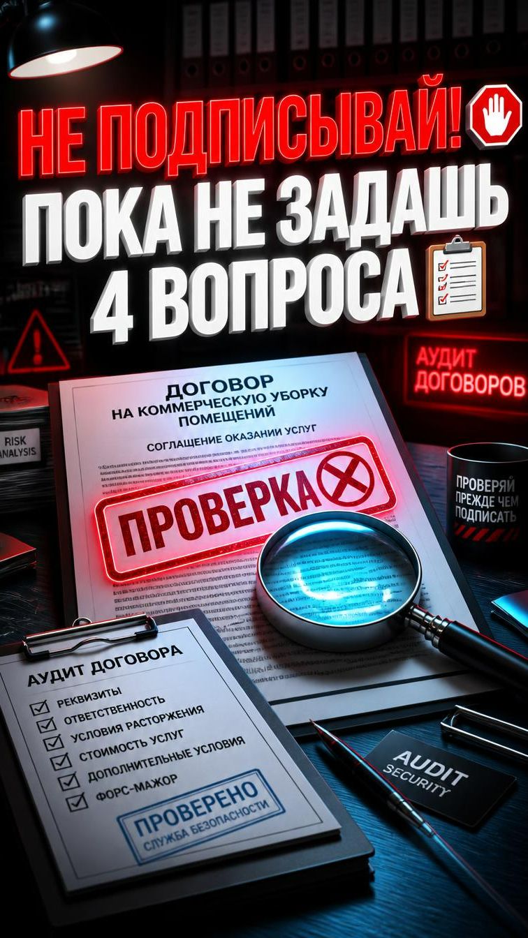 Не подписывай договор, пока не задашь эти 4 вопроса! 🛑 #КЛИНИНГ