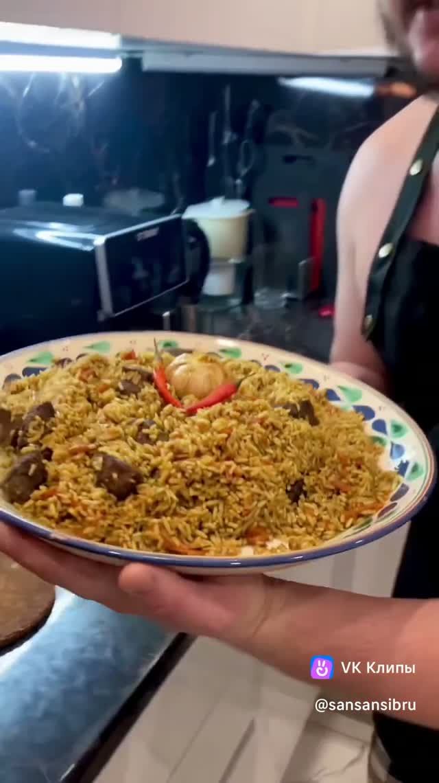 Вкуснейший ПЛОВ на говядине! 👍Рецепт от СанСаныча из Сибири! 🔥#рецептплова #готовимплов #плов