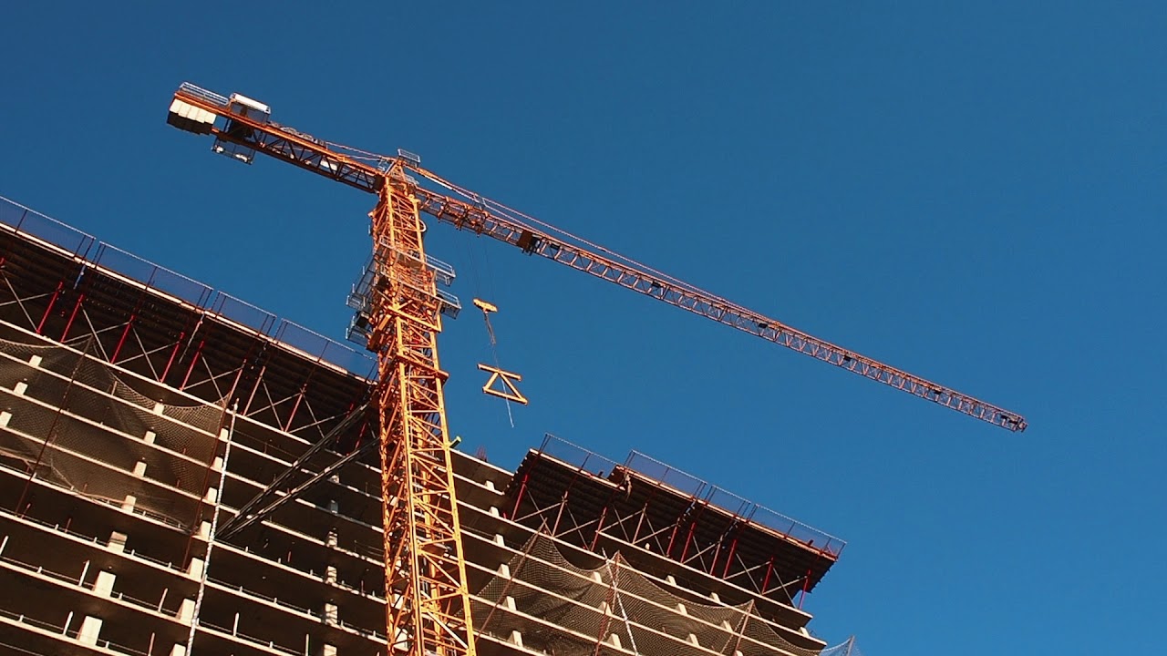 Construction Crane And Skyscraper. Free Stock Video. Full HD Footage Free. Rec.709 1080p 60fps #15