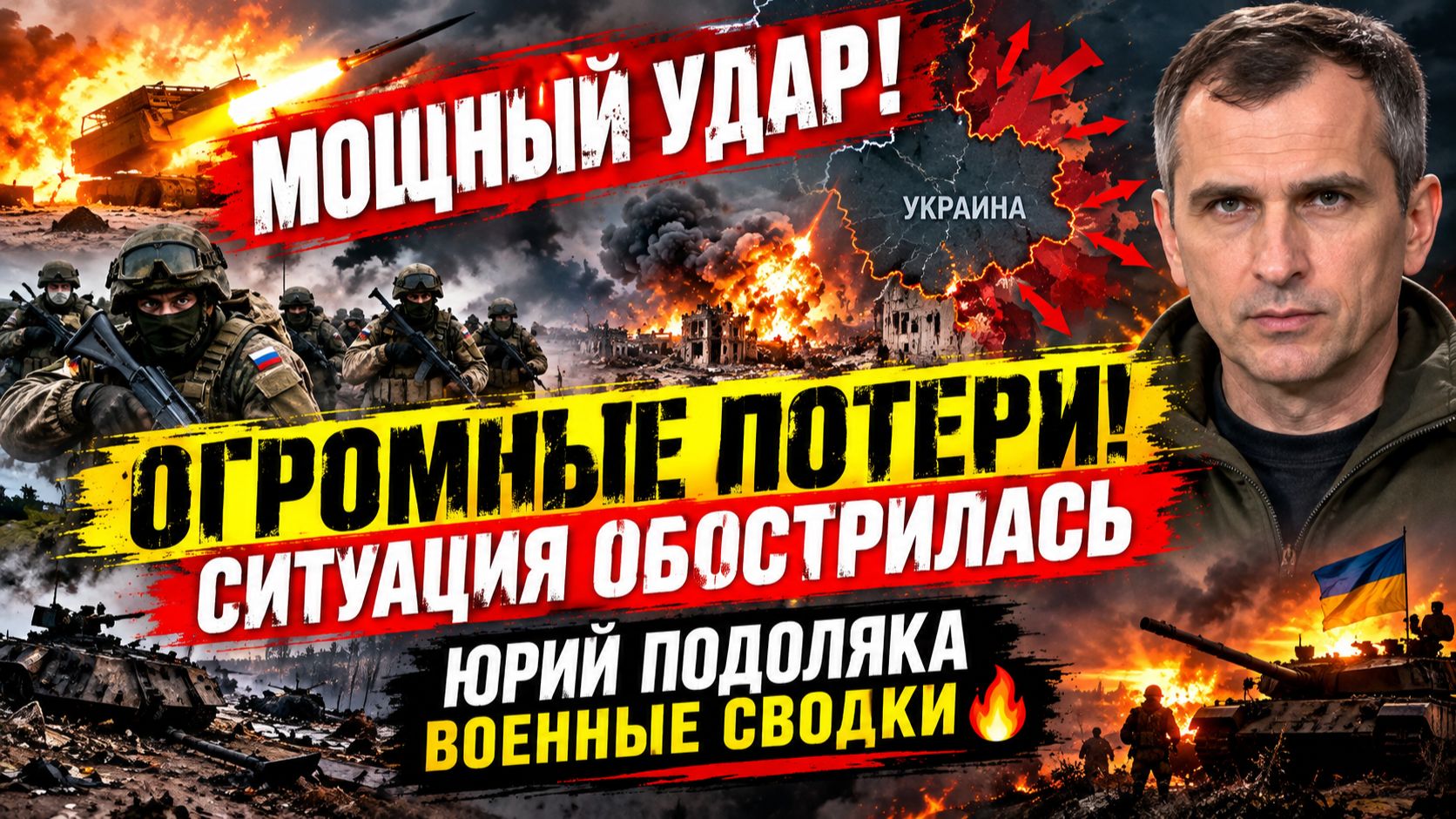 🚨 МОЩНЫЙ УДАР! ОГРОМНЫЕ ПОТЕРИ! СИТУАЦИЯ  ОБОСТРИЛАСЬ ЮРИЙ ПОДОЛЯКА ВОЕННЫЕ СВОДКИ  🔥