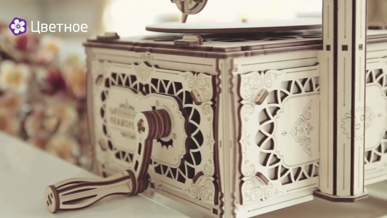 Конструктор из дерева «Граммофон», Eco Wood Art
