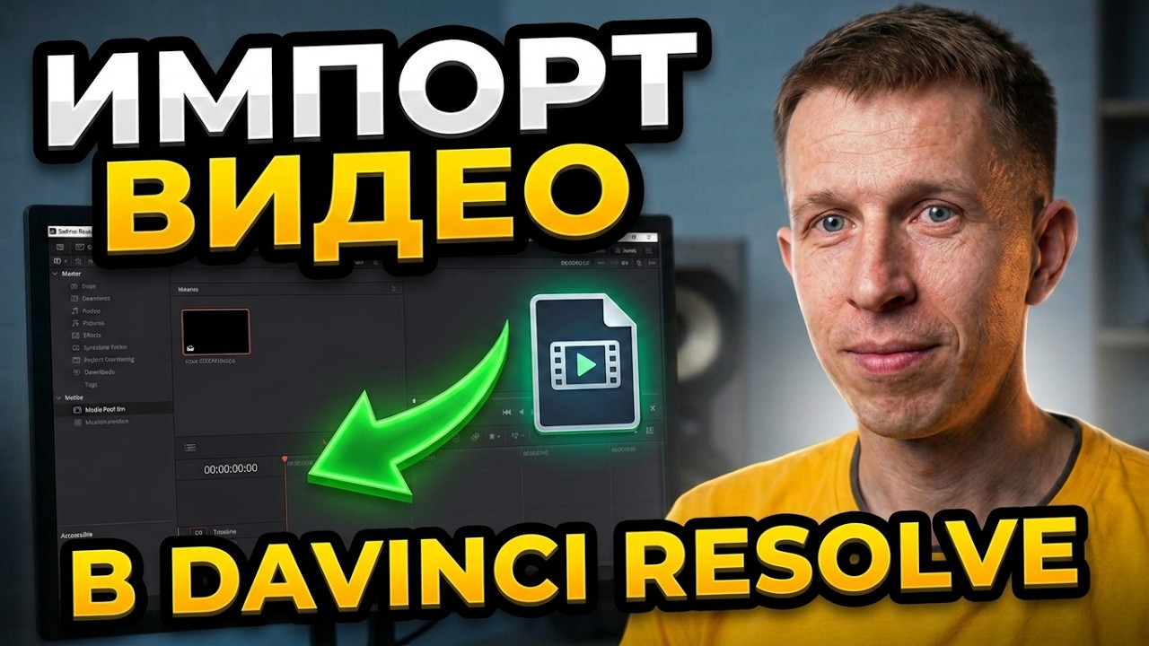 Как добавить видео в Davinci Resolve | Импорт в Davinci Resolve