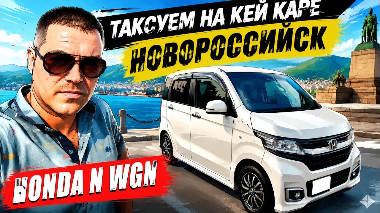 ТАКСУЕМ НА КЕЙ КАРЕ HONDA N WGN. ЯНДЕКС ТАКСИ НОВОРОССИЙСК. БЕДА С БЕНЗИНОМ.